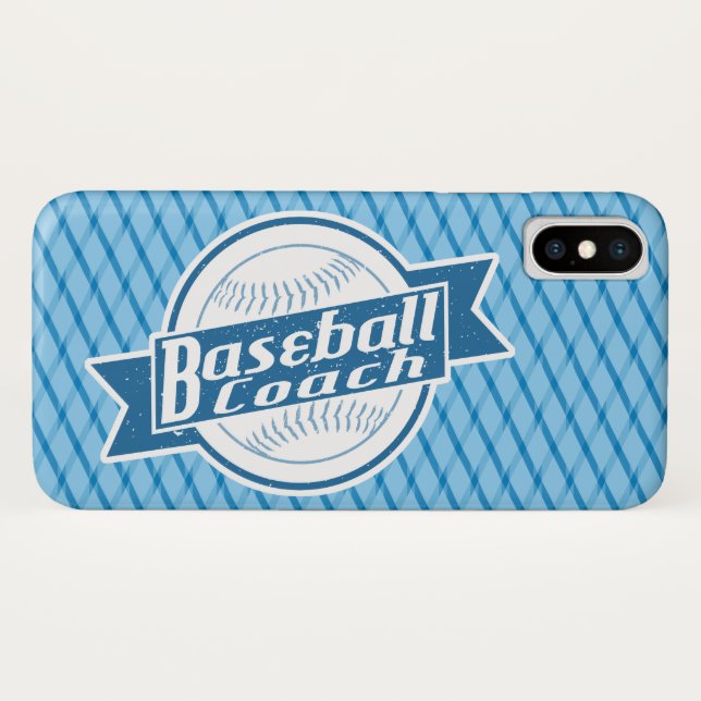 Funda De Case-Mate Para iPhone Estuche para teléfono del entrenador de béisbol (Reverso (horizontal))