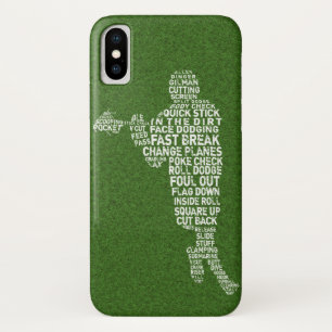 Funda Para iPhone X Estuche para teléfono del jugador de Lacrosse tipo