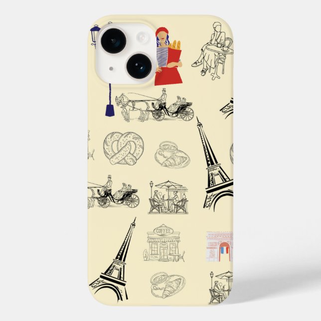 Funda De Case-Mate Para iPhone Estuche para teléfono estético de París (Reverso )