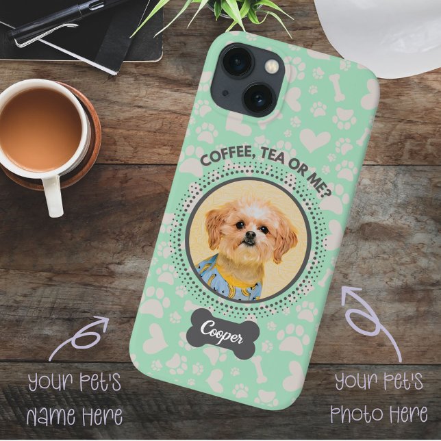 Funda De Case-Mate Para iPhone Estuche para teléfono fotográfico Mascota personal (Personalized your phone case with your beloved pet's photo and name with one click.)