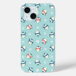 Funda Para iPhone 15 Estuche para teléfono penguín de invierno