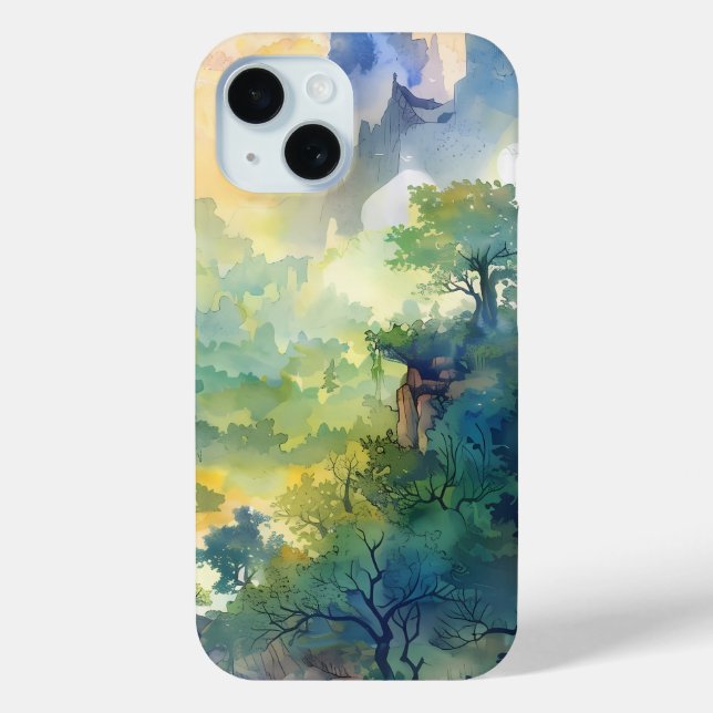 Funda De Case-Mate Para iPhone Estuche para teléfono Sunlit Forest Valley (Reverso )