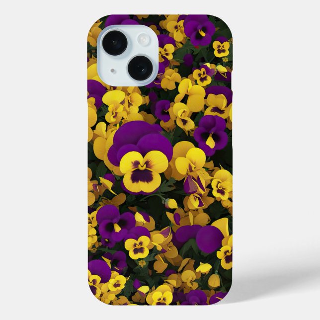 Funda De Case-Mate Para iPhone Estuche para teléfonos de paneles amarillos y púrp (Reverso )