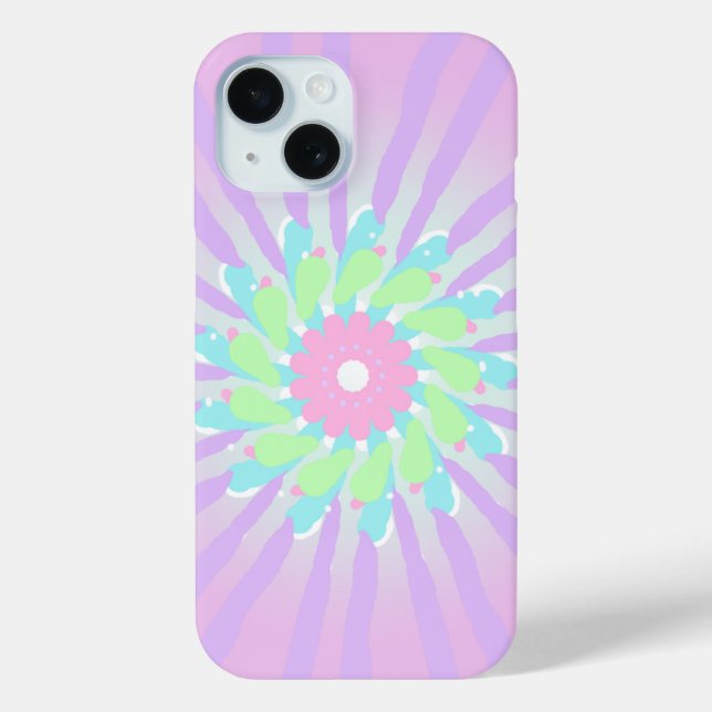 Funda De Case-Mate Para iPhone Estuche Pastel Tie-Dye Swirl para iPhone (Reverso )