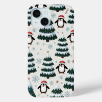 Estuche Penguin and Christmas Tree iPhone / iPad