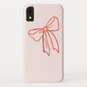 Funda Para iPhone XR Estuche personalizado para iPhone color rosa con n