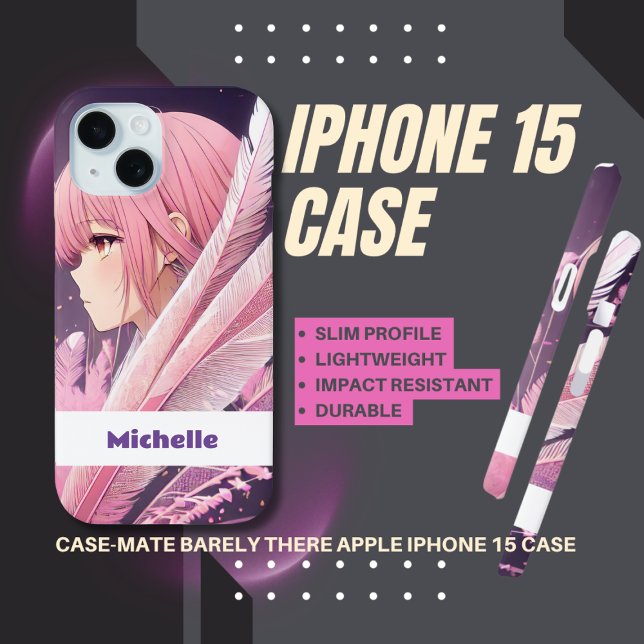 Funda De Case-Mate Para iPhone Estuche personalizado para iPhone de Chica de anim (Subido por el creador)