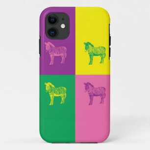 Funda Para iPhone 11 Estuche Pop Art Zebra Funda-Mate para iPhone