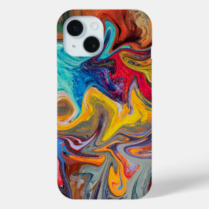 Funda Para iPhone 15 Estuche Psychedell Swirl Abstract Phone