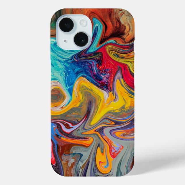 Funda De Case-Mate Para iPhone Estuche Psychedell Swirl Abstract Phone (Reverso )