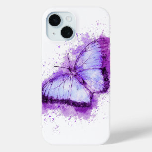 Funda Para iPhone 15 Estuche Purple Butterfly para teléfono