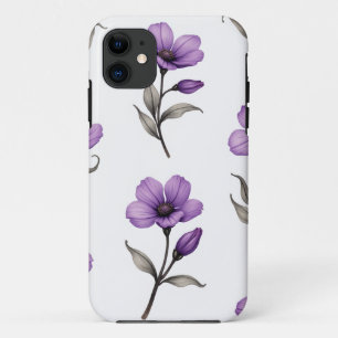 Funda Para iPhone 11 Estuche Purple Floral para iPhone