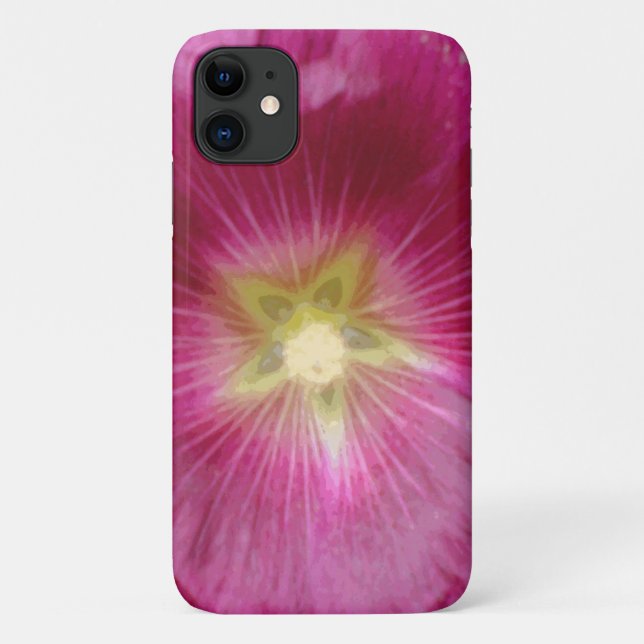 Funda De Case-Mate Para iPhone Estuche Purple Hollyhocks para iPhone 3 (Reverso)