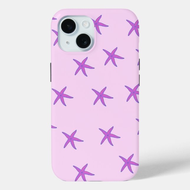 Funda De Case-Mate Para iPhone Estuche Purple Starfish Phone (Reverso )