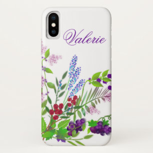 Funda Para iPhone X Estuche Purple Wildflower Bouquet para iPhone / iP