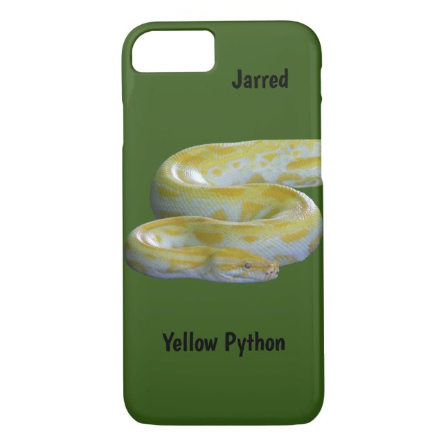 Funda De Case-Mate Para iPhone Estuche Python Phone amarillo (Reverso)