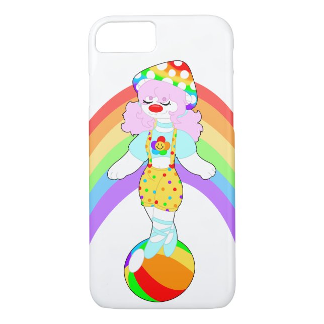 Funda De Case-Mate Para iPhone Estuche Rainbow Mushroom Clown Chica para iPhone / (Reverso)