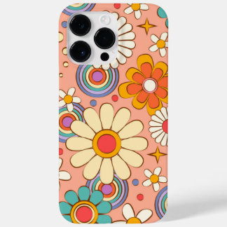 Funda Para iPhone 14 Pro Max De Case-Mate Estuche Retro Groovy para teléfono Estuche Floral 