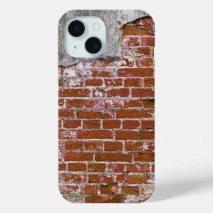 Funda Para iPhone 15 Estuche Retro Ladrillo de diseño de pared para tel