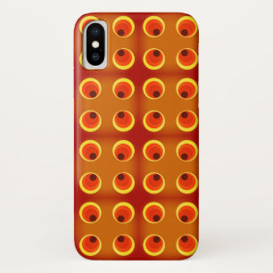 Funda Para iPhone X estuche retro naranja 1970 para iPhone Funda-mate