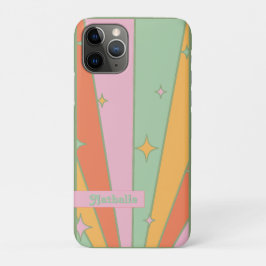 Funda Para iPhone 11 Pro Estuche Retro para iPhone - Diseño de nombre verde