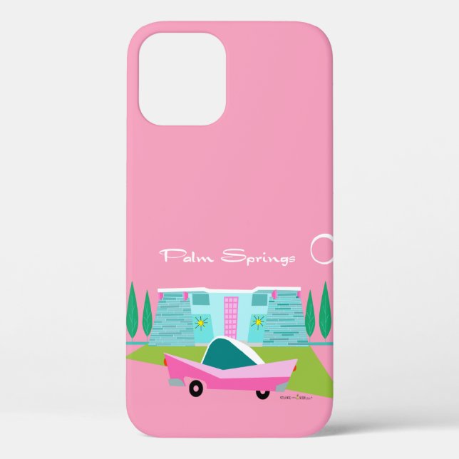 Funda De Case-Mate Para iPhone Estuche Retro Pink Palm Springs para iPhone / iPad (Reverso )