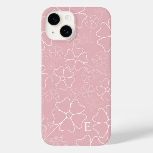 Funda Para iPhone 14 De Case-Mate Estuche Rubor Pink and White Line Drawing Iphone