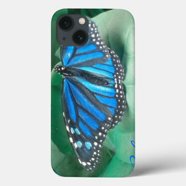 Funda De Case-Mate Para iPhone Estuche Sapphire Blue Monarch Butterfly para iPad (Reverso)