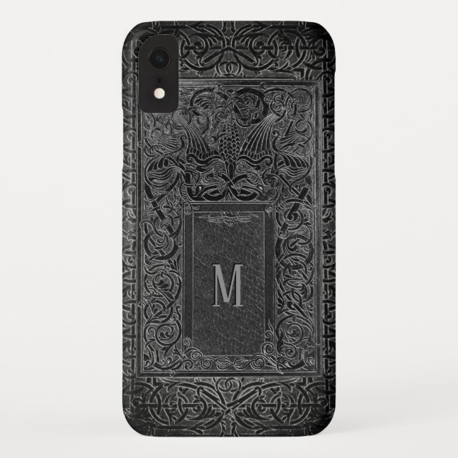 Funda De Case-Mate Para iPhone Estuche Silver Art Deco Phone con su monograma (Reverso)