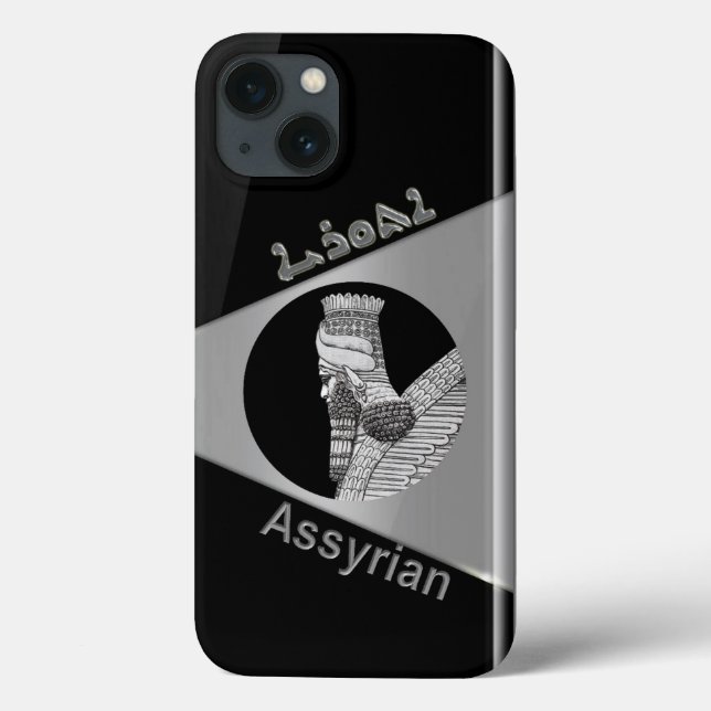 Funda De Case-Mate Para iPhone Estuche Silver Assyrian Lamassu para iPhone / iPad (Reverso)