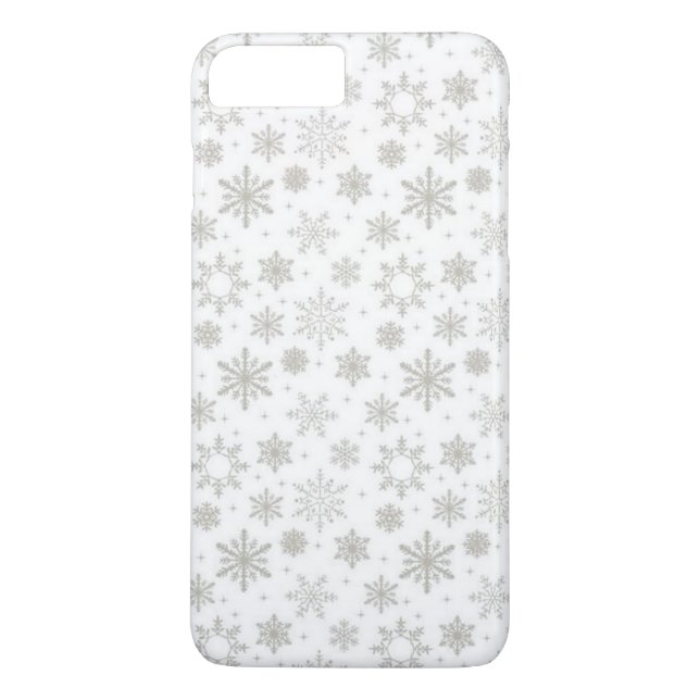 Funda De Case-Mate Para iPhone Estuche Silver Snowflakes Design para iPhone (Reverso)
