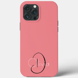 Funda Para iPhone 13 Pro Max Estuche simple para iPhone Funda-Mate de Iniciales