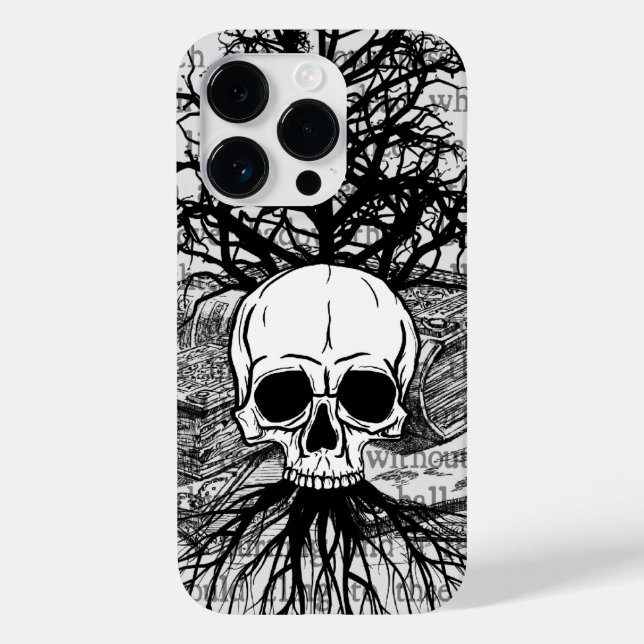 Funda De Case-Mate Para iPhone Estuche Skull & Books para iPhone Funda-Mate (Reverso )