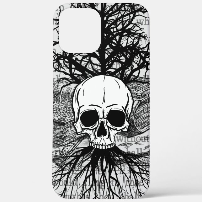 Funda De Case-Mate Para iPhone Estuche Skull & Books para iPhone Funda-Mate (Reverso )