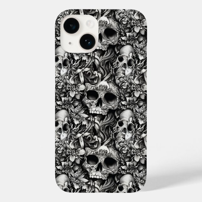 Funda De Case-Mate Para iPhone Estuche Skull Phone (Reverso )
