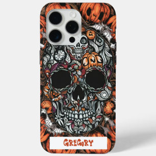Funda Para iPhone 15 Pro Max Estuche Skull & Pumpkin para iPhone