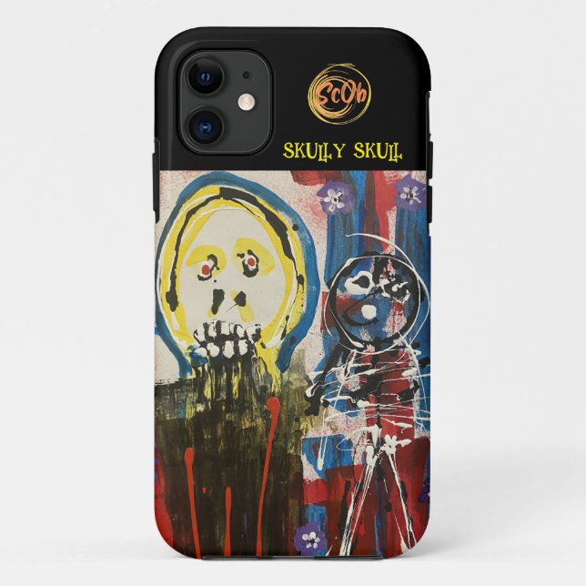 Funda De Case-Mate Para iPhone Estuche Skully Skull IPhone (Reverso)
