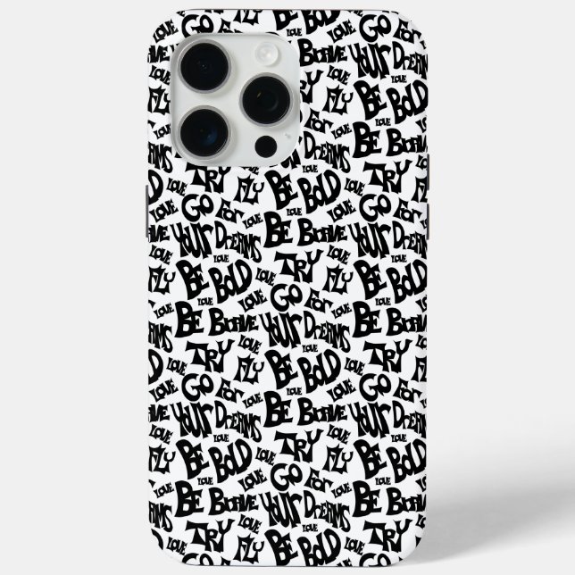 Funda De Case-Mate Para iPhone Estuche único para iPhone Motivational "Be Bold" (Reverso )