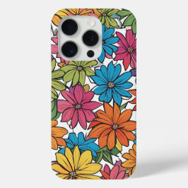 Funda Para iPhone 15 Pro Estuche Vibrant Floral Design para iPhone / iPad