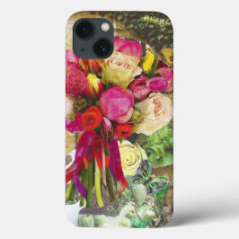 Funda Para iPhone 13 Estuche Vibrante Floral para teléfono celular
