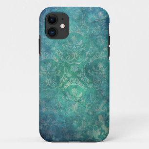 Funda Para iPhone 11 Estuche Vintage Blue Damask para iPhone 5s