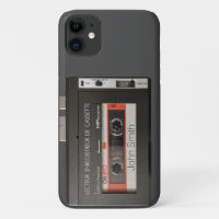 Estuche Vintage Cassette Recorder french iPhone iP