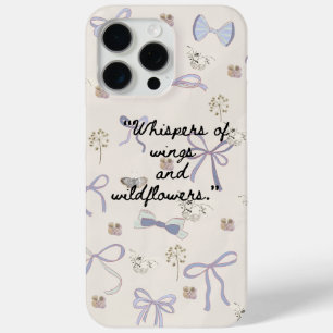 Funda Para iPhone 15 Pro Max Estuche Vintage Floral Butterfly
