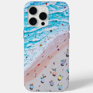Funda Para iPhone 15 Pro Max Estuche Watercolor Aerial Beach Phone