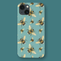 Estuche Watercolor Bee Pattern iPhone / iPad
