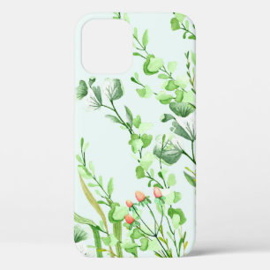 Funda Para iPhone 12 Estuche Watercolor Leaves y Berries para iPhone /