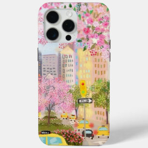 Funda Para iPhone 15 Pro Max Estuche Watercolor New York Cityscape Phone