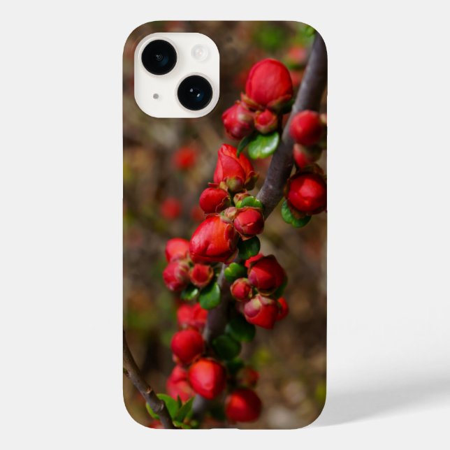 Funda De Case-Mate Para iPhone Estuche Woody Red Blooms para iPhone (Reverso )