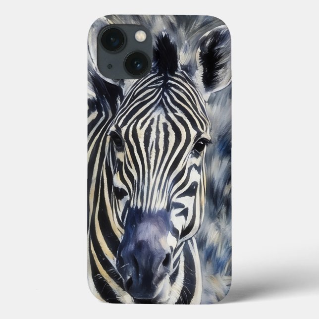 Funda De Case-Mate Para iPhone Estuche Zebra Face Art Phone (Reverso)