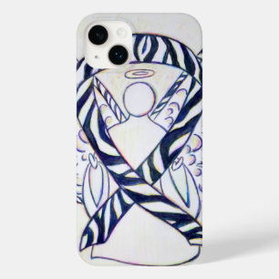 title_seo2 Estuche Zebra Stripe Awareness Ribbon Angel iPhone